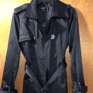 Bebe black trench coat